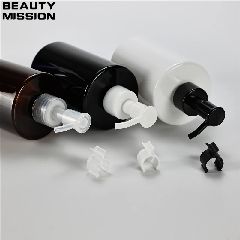 Multicolor 300ml X 20 Empty Cleaning Oil Pump Flat Shoulder Bottle Massage Oil Containers Skin Care Lotion PET Packaging Bottles