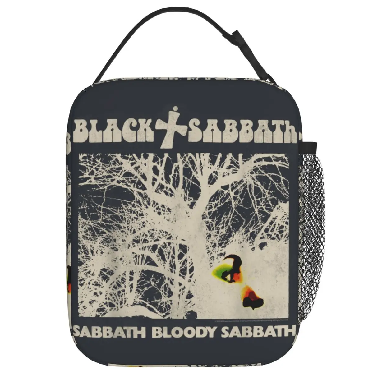 

Black Sabbath Vintage Negative Lunch Bag Cute Lunch Box School Portable Thermal Tote Handbags Designer Cooler Bag