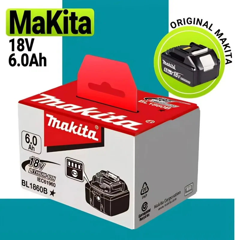 

Makita BL1860 18 В 6,0 Ач аккумуляторная батарея для сменной батареи Makita BL1860B BL1860 BL1850 DHP482