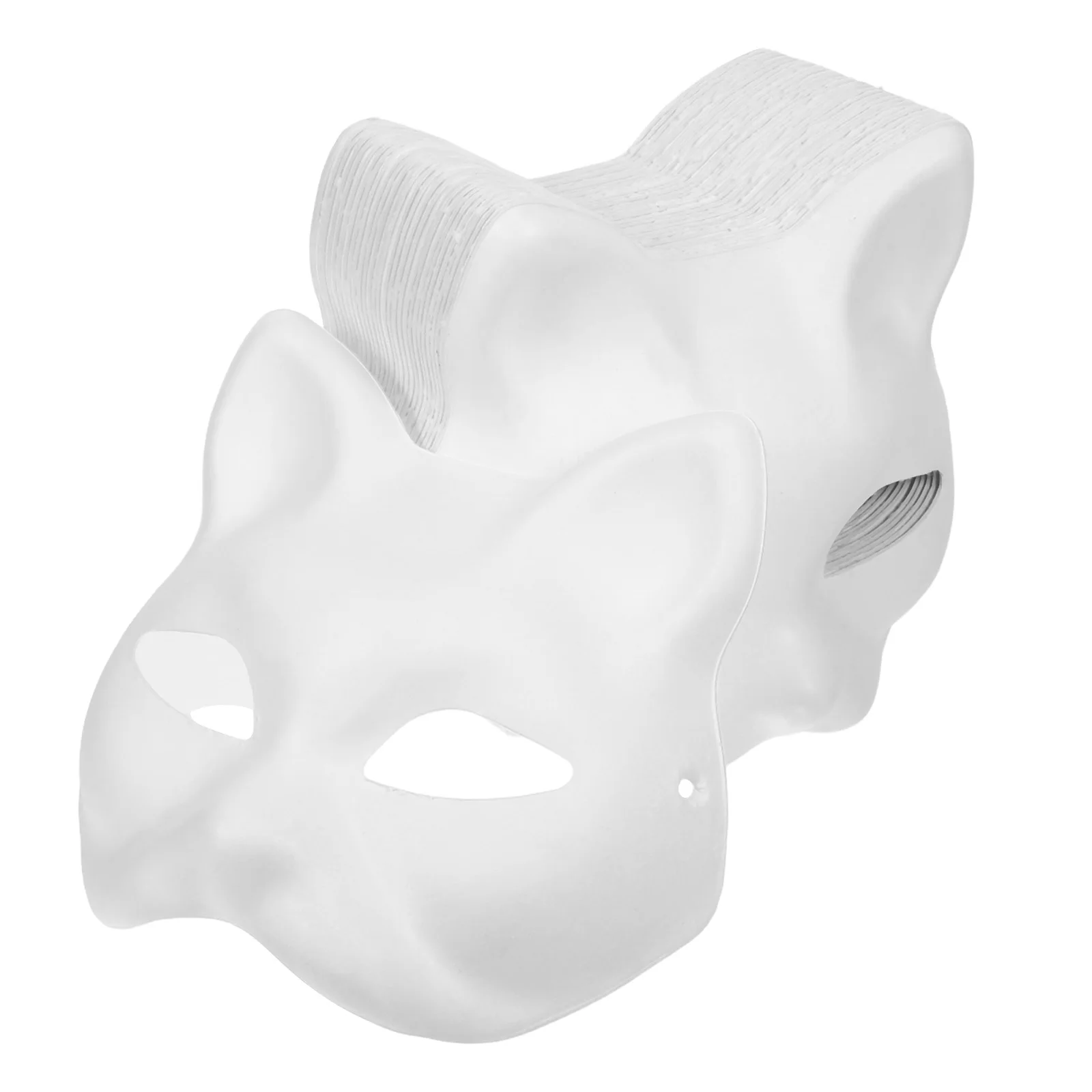 

30pcs Diy Cat Masks Blank Paintable Paper Mask For Masquerade Party Halloween Costume Blanks Women Adult Prom