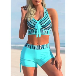 Push Up Bikinis New Halter strój kąpielowy kobiety wysoki stan strój kąpielowy damski kąpielowy kąpielowy kąpielowy kąpiący się stroje plażowe damskie