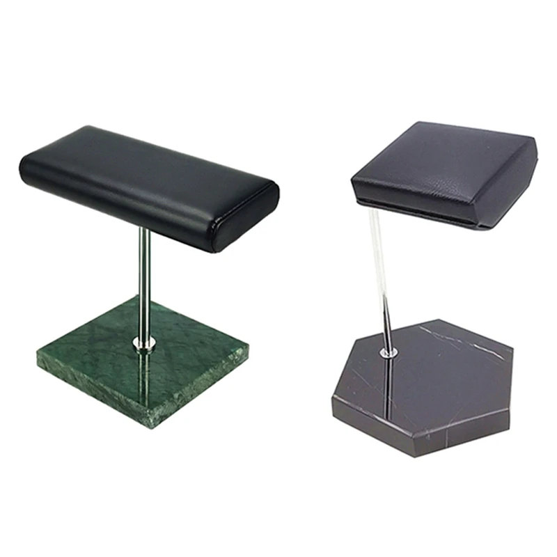 

Marble Base Watch Stand Silver Color Metal Rod Belt Display With Marble Watch Stand New Creative Watch Display Stand