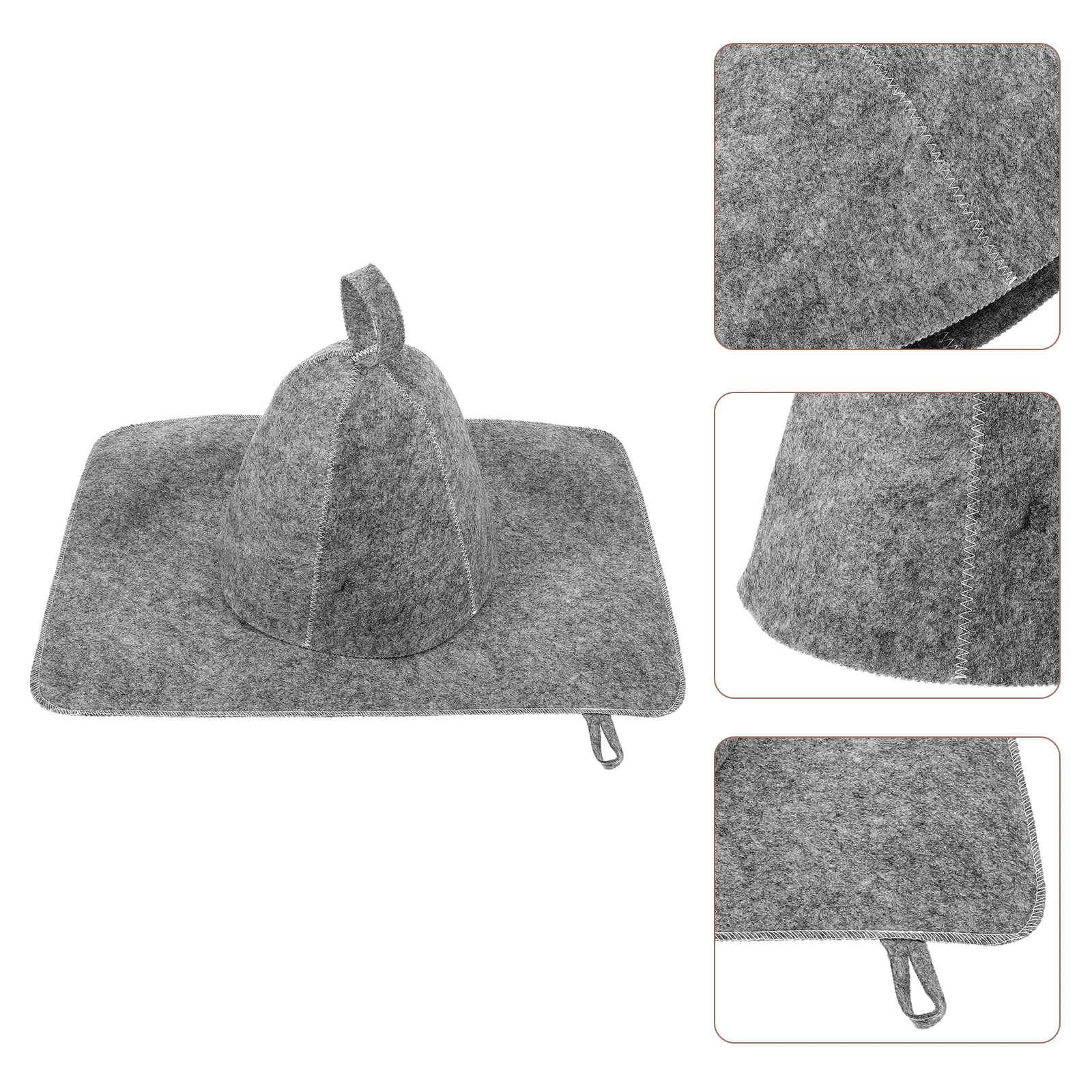 Felt Sauna Hat Shower Caps Pad Portable Comfortable Cloth Man Stylish Hats Lightweight