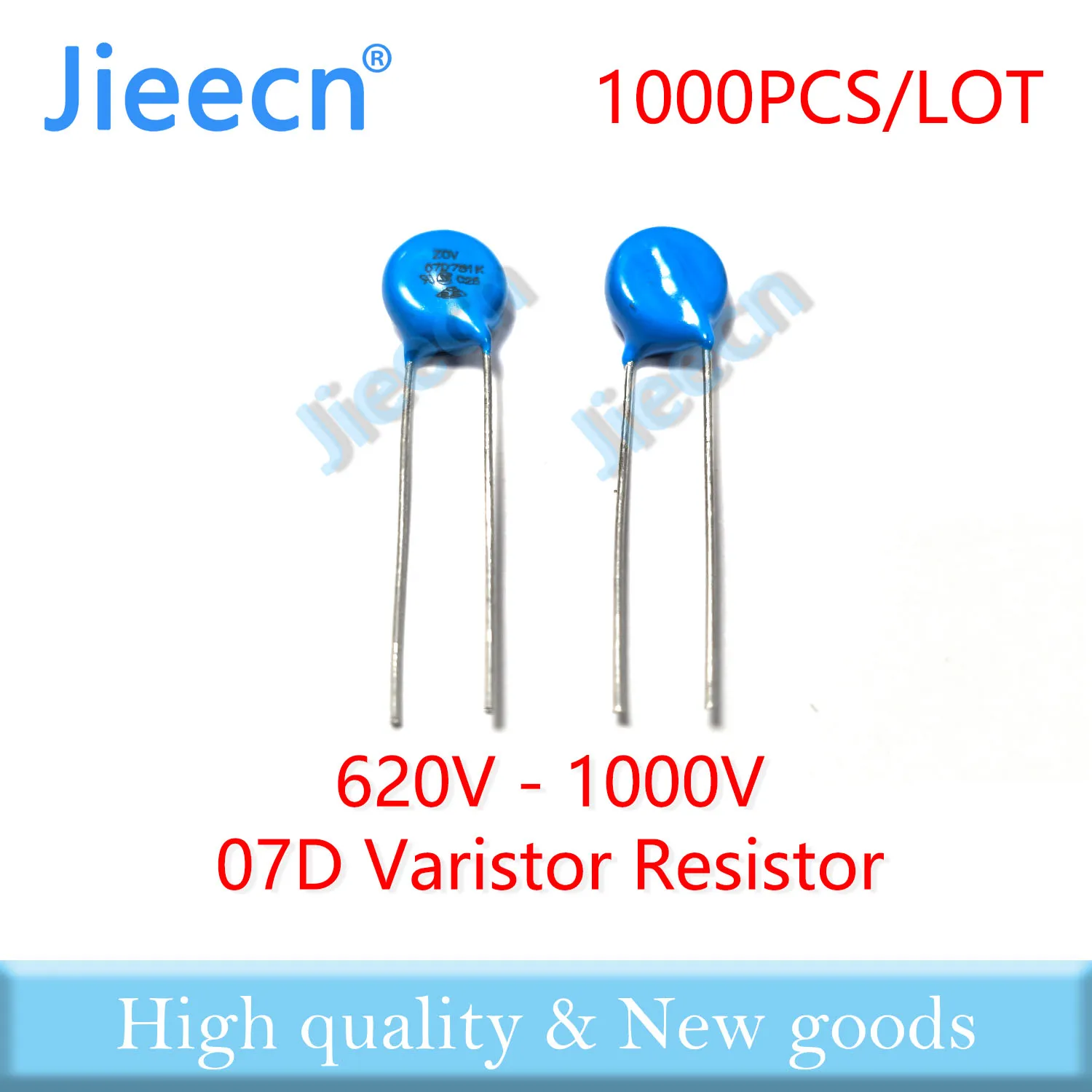 

Jieecn 07D 1000PCS 620V-1000V 7D621K 7D681K 7D751K 7D821K 7D102K 07D621K 07D681K 07D751K 07D821K 07D102K Varistor Resistor ZOV