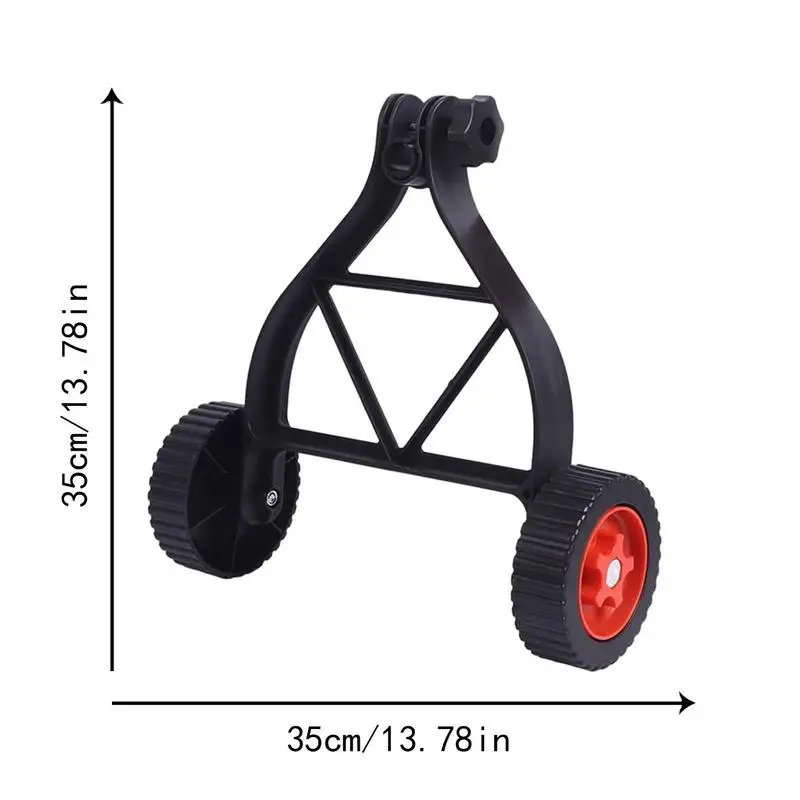 Ruedas de soporte para desbrozadora, accesorios para cortacésped Universal, ajustables, auxiliares