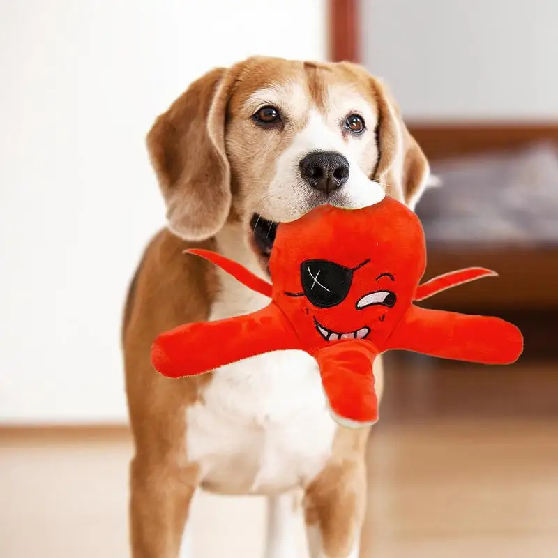 Squeaky Toys For Dogs Puzzle Game Squeaky Toys Soft Squeaker Octopus Starfish Dog Puzzle Toy Plush Toys Pet Toys Interactive Dog