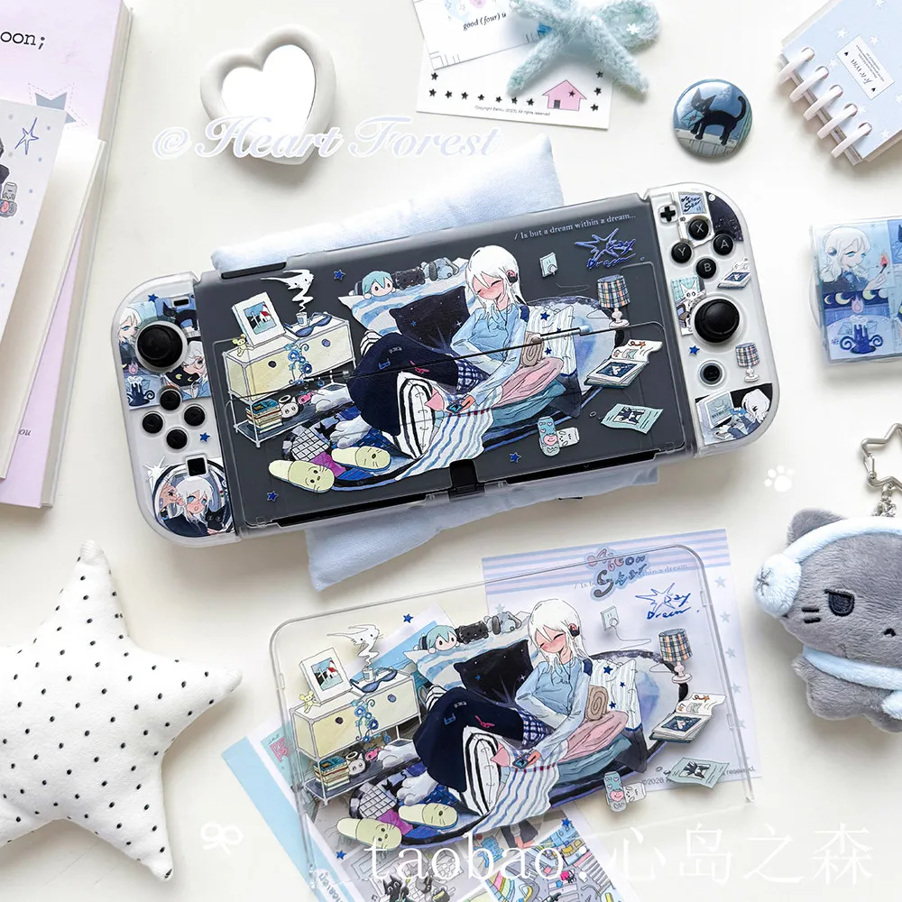 Switch 2 Protective Case Y2k Aesthetic Anime Original Design Hard Shell For Switch Oled Ns Lite Game Console Cover In Stock