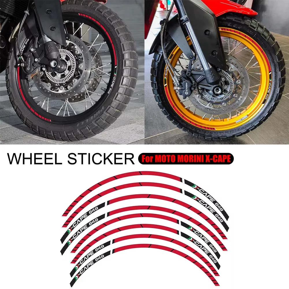 For Moto Morini X-cape x cape Motorcycle Accessories Stickers Waterproof Decal Wheel Sticker