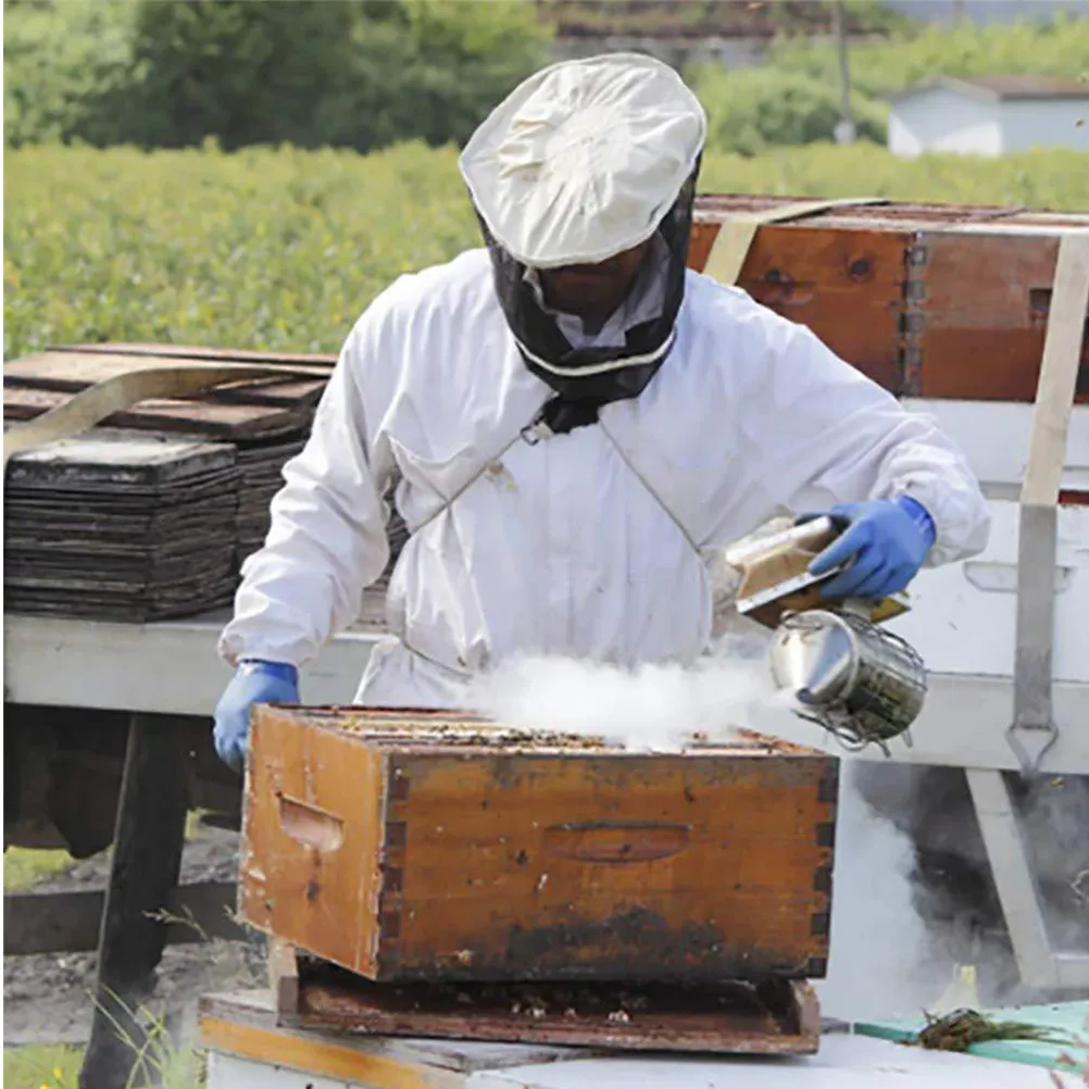 Premium Metal Bee Hive Smoker Stainless Steel Shield Safety Design Smoke Fumigation Machine for Calming Bees