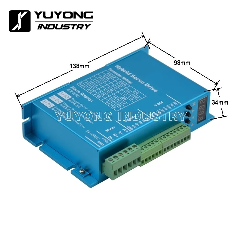 New Upgrade Digitial Display NEMA23 57mm DC16-60V HBS57 Closed loop Hybird Encoder Stepper Motor Drive Kit Easy Servo for CNC