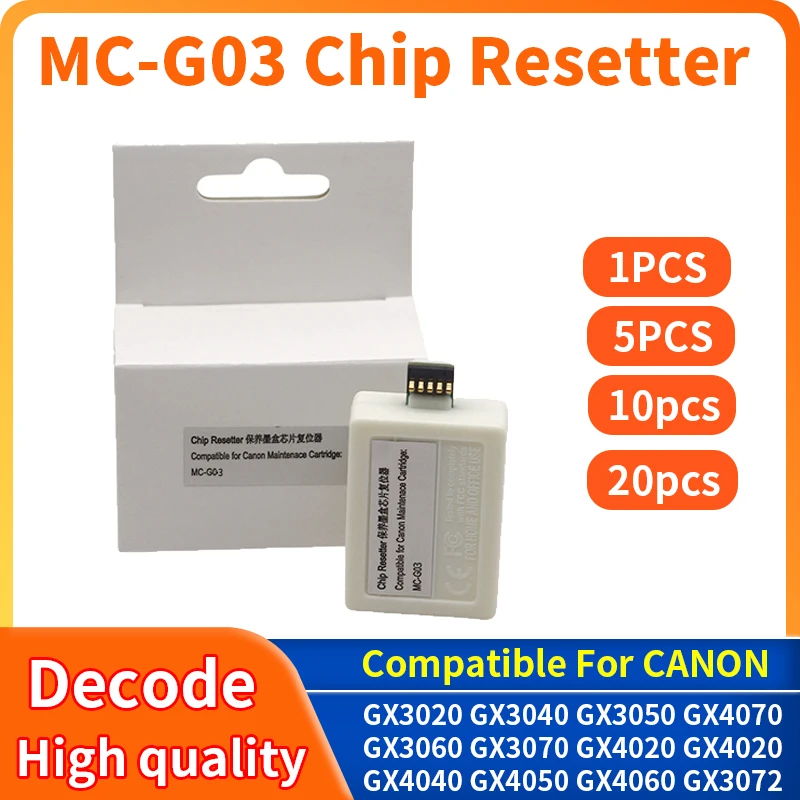 MC-G03 Maintenance cartridge chip resetter For Canon GX4030 GX3040 GX4040 GX3050 GX4050 GX3070 GX4070 GX3090 GX3091 GX3092 3060