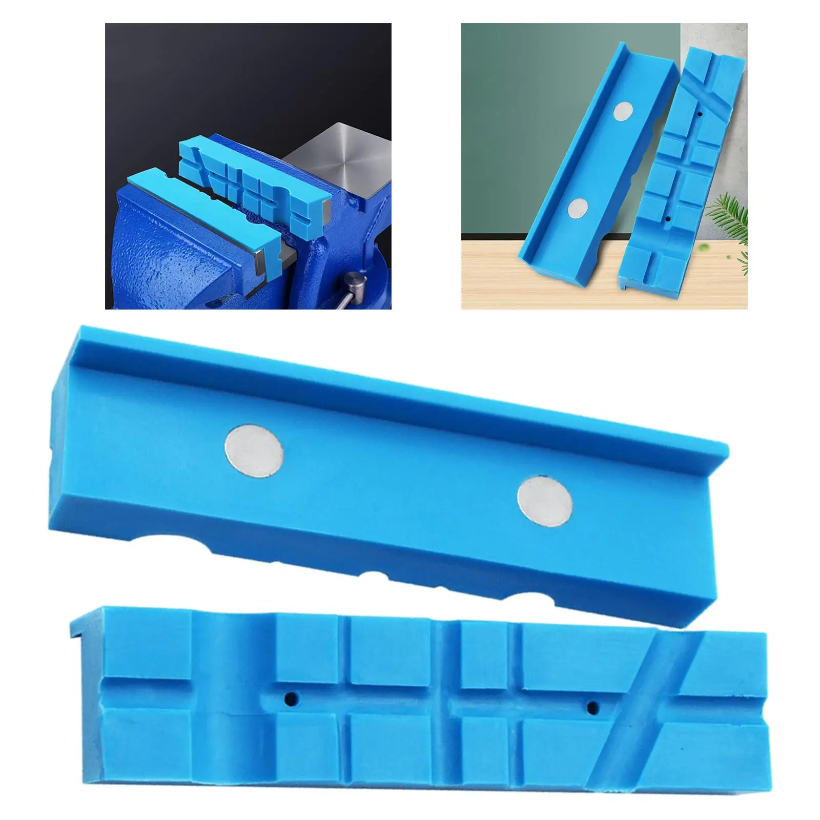 2Pcs Magnetic Bench Vise Jaw Pads Protective Covers Vise Holder Covers for Any Metal Vice