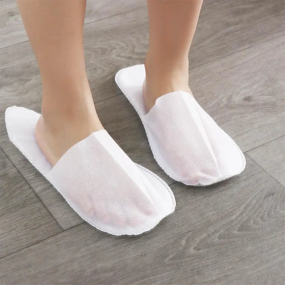 

Non-Woven Hotel Disposable Slippers Footwear One Size Home Guests Use Slippers Non-slip Soft Hospitality Slippers Washroom