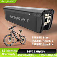 For ESKUTE Star Spark Y Spark X Electric Bicycle Battery Akku 36V 25Ah 48V 20Ah for ESKUTE Spark Y Spark X Star Ebike Battery