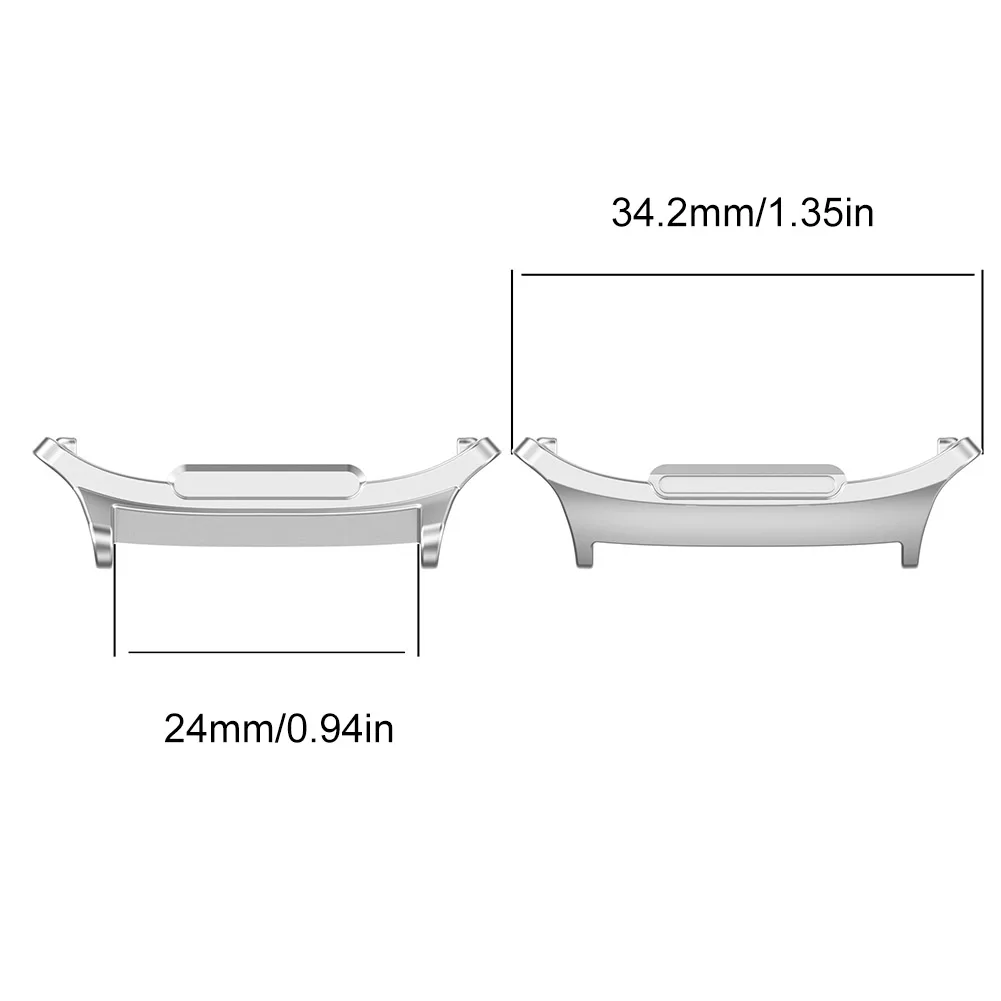 Conector de pulseira de aço inoxidável, conector rápido do bracelete do metal do ajuste, Samsung Galaxy Watch 7 Ultra, 47mm, 2 Pcs