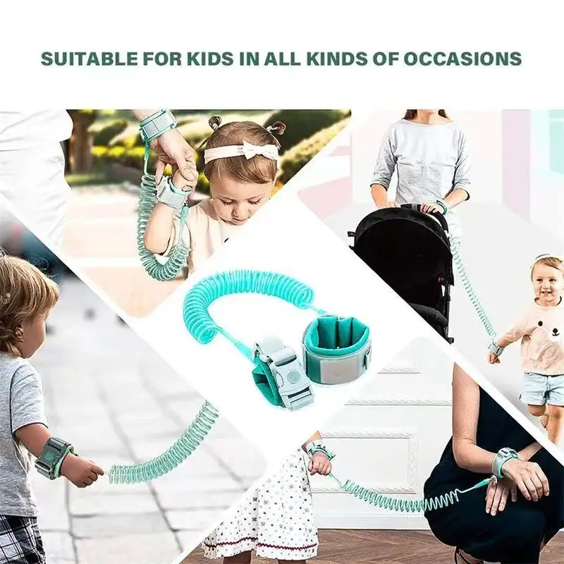 Corda anti-smarrimento per bambini Cintura di sicurezza per bambini Cintura da polso regolabile anti-smarrimento Cinturino da polso con corda di trazione per neonati