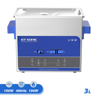 GTSONIC 3L Digit Degas Ultrasonic Cleaner Bath with Heating Timer Cleaning Basket Ultrasound Machine GT-R3