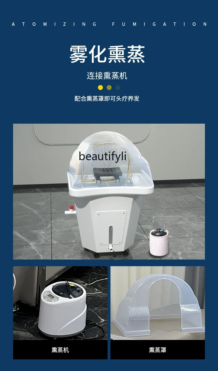 Constant Temperature Water Circulation Shampoo Chair Barber Shop for Hair Salon  Beauty Massage Fumigation Head Therapy Luxury