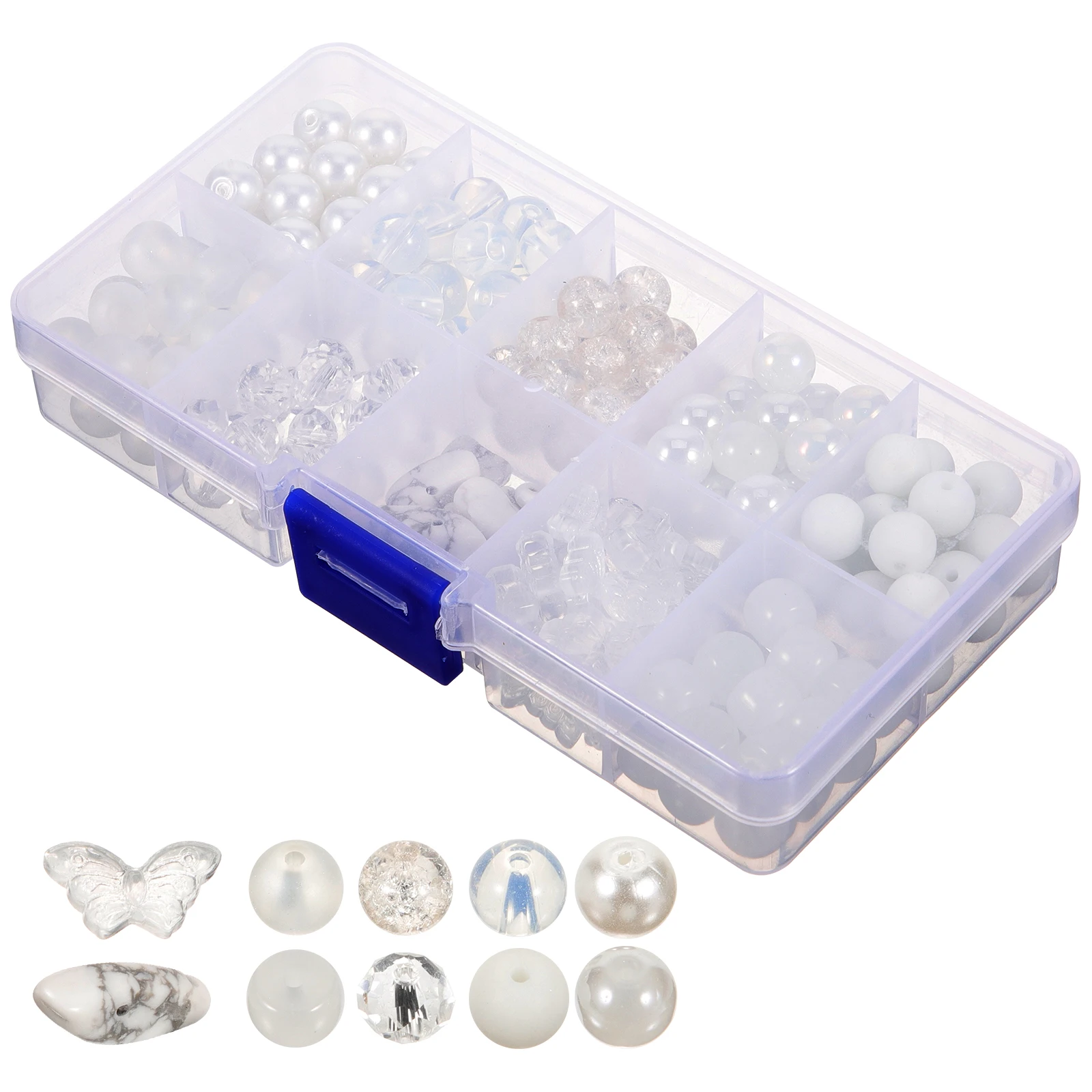 

200 Pcs Glass Beads Bright Colors Safe Durable Big Hole Decorative Bracelet Pendant Craft Making Supplies Jewelry DIY H made