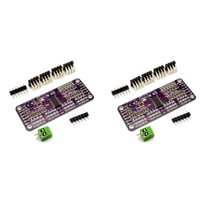 

ABDW-2X MCU-PCA9685 16-Channel Servo Driver 12-Bit Fm+I2C Bus PWM Controller Servo Control Module