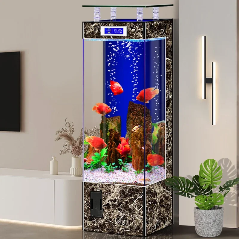 Household Super White Glass Fish Tank Change Water Ecological Circulation Floor Aquarium Dedicated