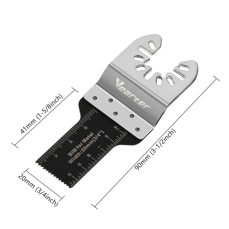 Imagem -05 - Vearter Peças 10 20 35 45 mm Bi-metal Oscilante Ferramenta Viu Lâminas para Metal Ferro de Madeira Pregos Gesso Corte