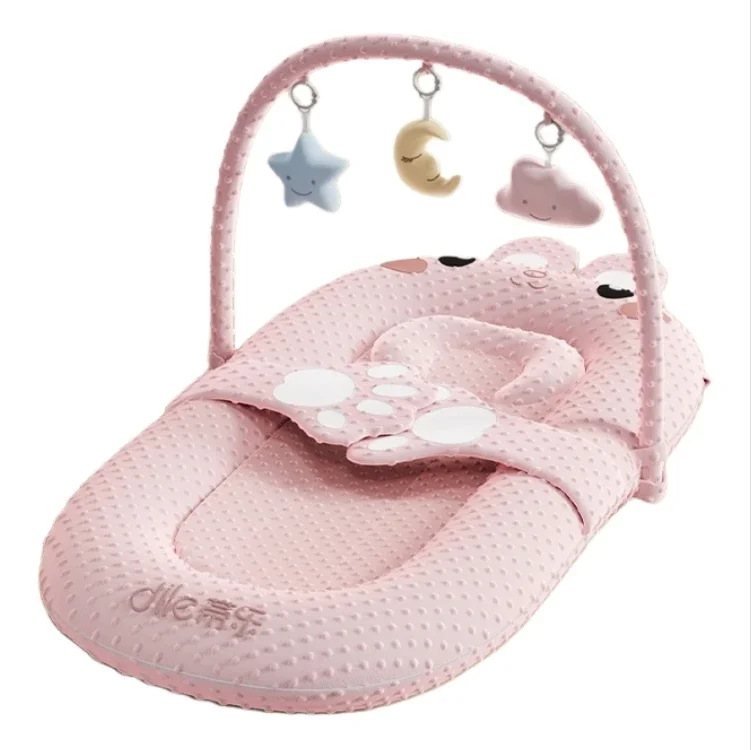 

Factory Price Newborn Adjustable Super Soft Bed Breathable Cot Baby Lounger Nest Memory Foam Pillow Baby Lounger