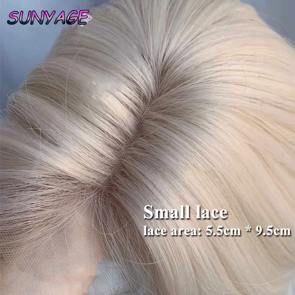 

Lolita Synthetic Wig Forehead Lace Wolf Tail Short Curly Hair silver grey Layering Daily Fluffy Wig Full Head Unisex Daily Hallo