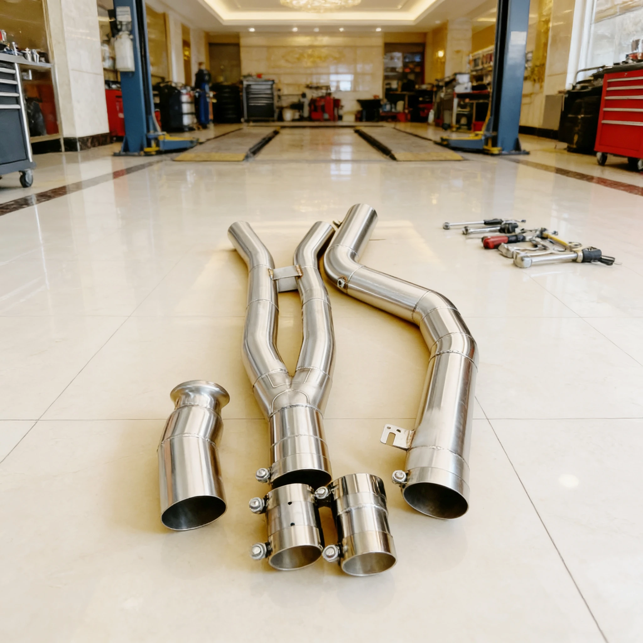 Exhaust Middle Pipe for BMW X3 X4 G03 G04 B58 3.0T 2018-2023 Stainless Steel Exhaust Midsection with OPF Interface Exhaust Pipes