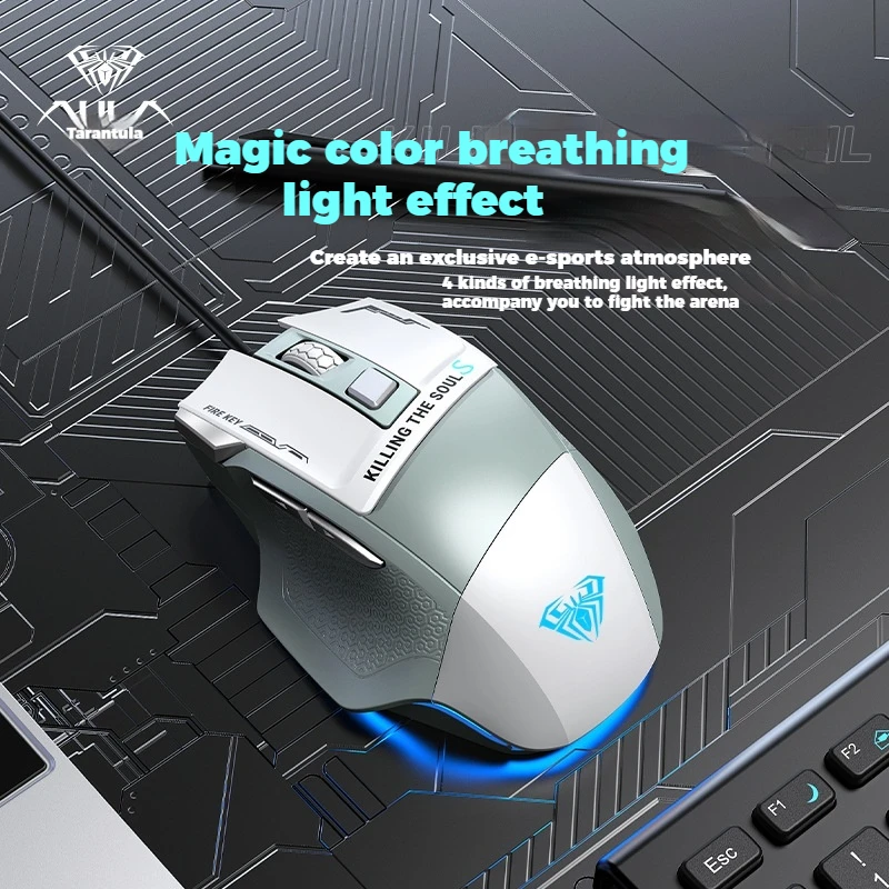 Wolf Spider  S12 Esports Game Mouse Macro Definition Programming Desktop Wired Usb  Mouse   Wired  Mouse Adjustable Gifts Mouse