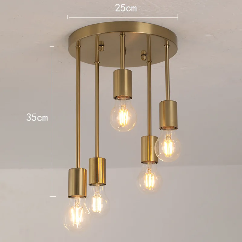 Ceiling Light Fixture Retro Vintage Ceiling Lamp Black Metal for Hallway Entryway Bedroom Balcony Dining Room