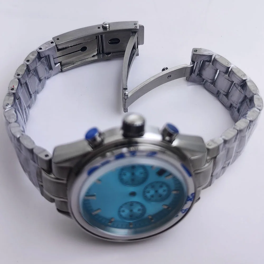 40 مللي متر حافظة ساعة حافظة من الفولاذ المقاوم للصدأ حزام ومينا لساعة يد تعمل بالحركة VK63 VK63 أجزاء إصلاح ملحقات الساعة