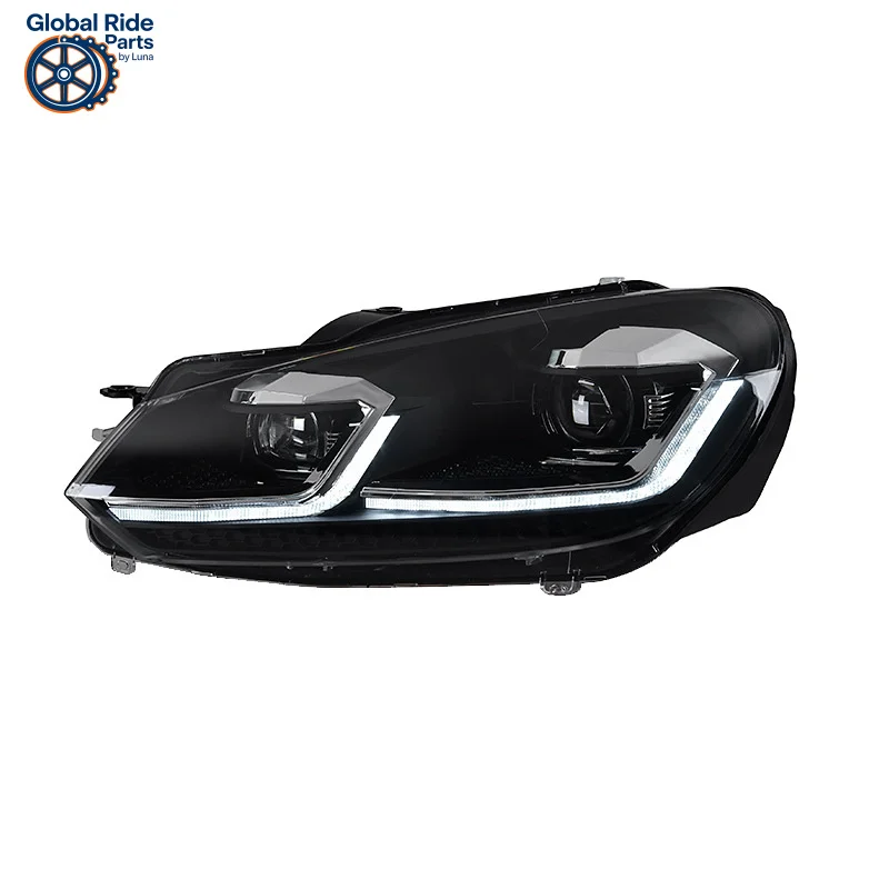

Suitable for Golf 6 Headlight Assembly High 6 Modified 7.5 Style Double L Daytime Running Lamp Led Flowing Water Steering Laser