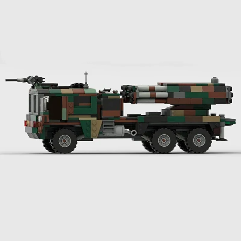 MOC-Blocos de Construção Modulares para Crianças, Modelo Militar, Montagem De Tijolos, Artilharia De Foguetes, Tecnologia Militar, Brinquedos DIY, Conjuntos De Presentes, Lars-2