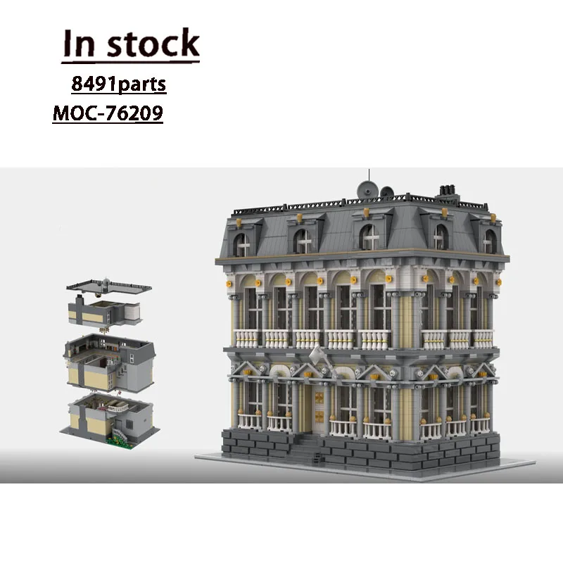 

MOC-76209 Классическая ретро-модель Lego для встроенного здания, 84991 шт., игрушка-конструктор на день рождения, подарок для мальчиков и детей