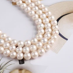 Natural Freshwater White Pearl Beads 10-11mm Jewelry Making DIY Wedding Bride Necklace Bracelet Elegant Jewelry Accessories