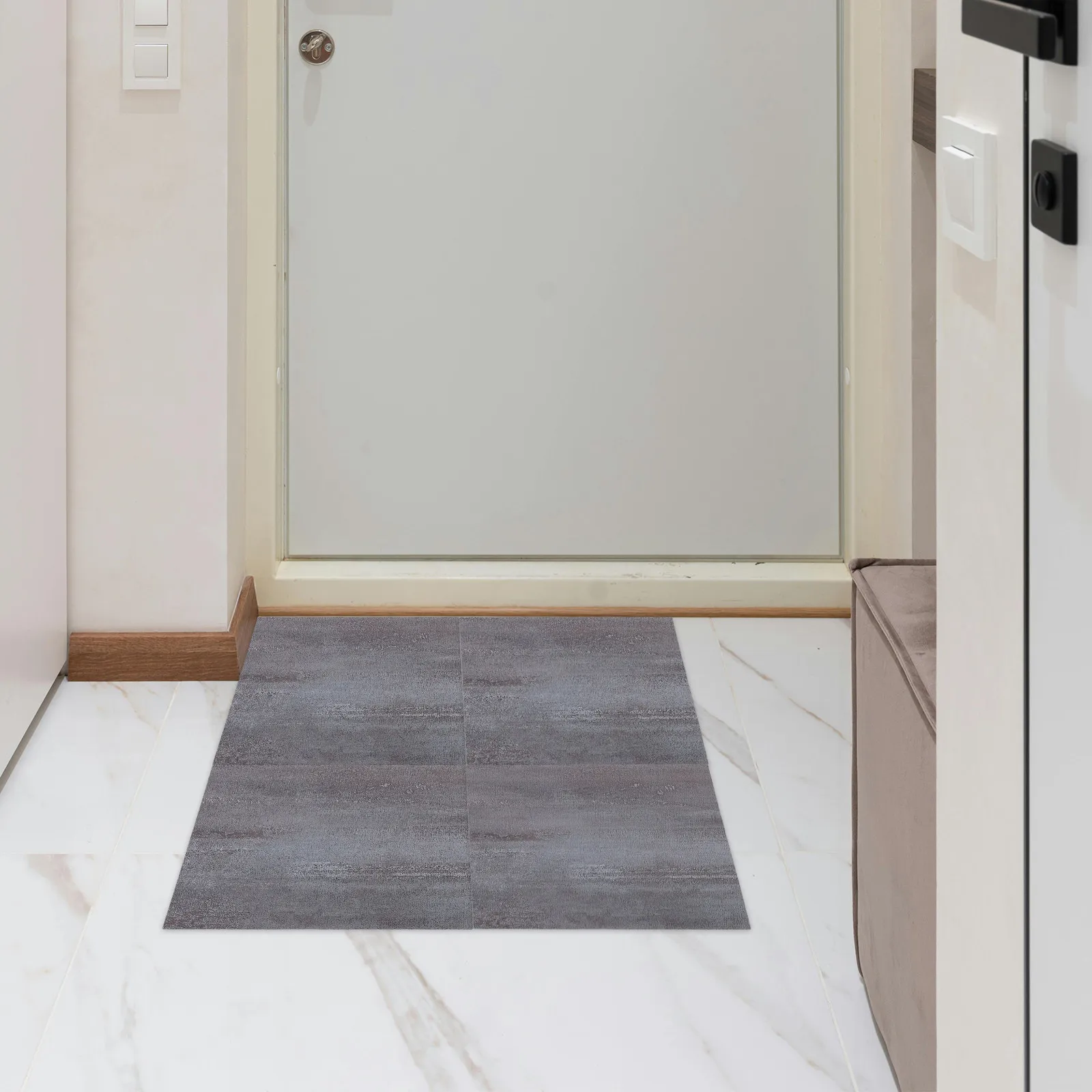 20Pcs Peel and Stick Marble Pattern Waterproof Floor Tiles Thick PVC Self Adhesive Flooring Tiles for Bathroom Kitchen Living
