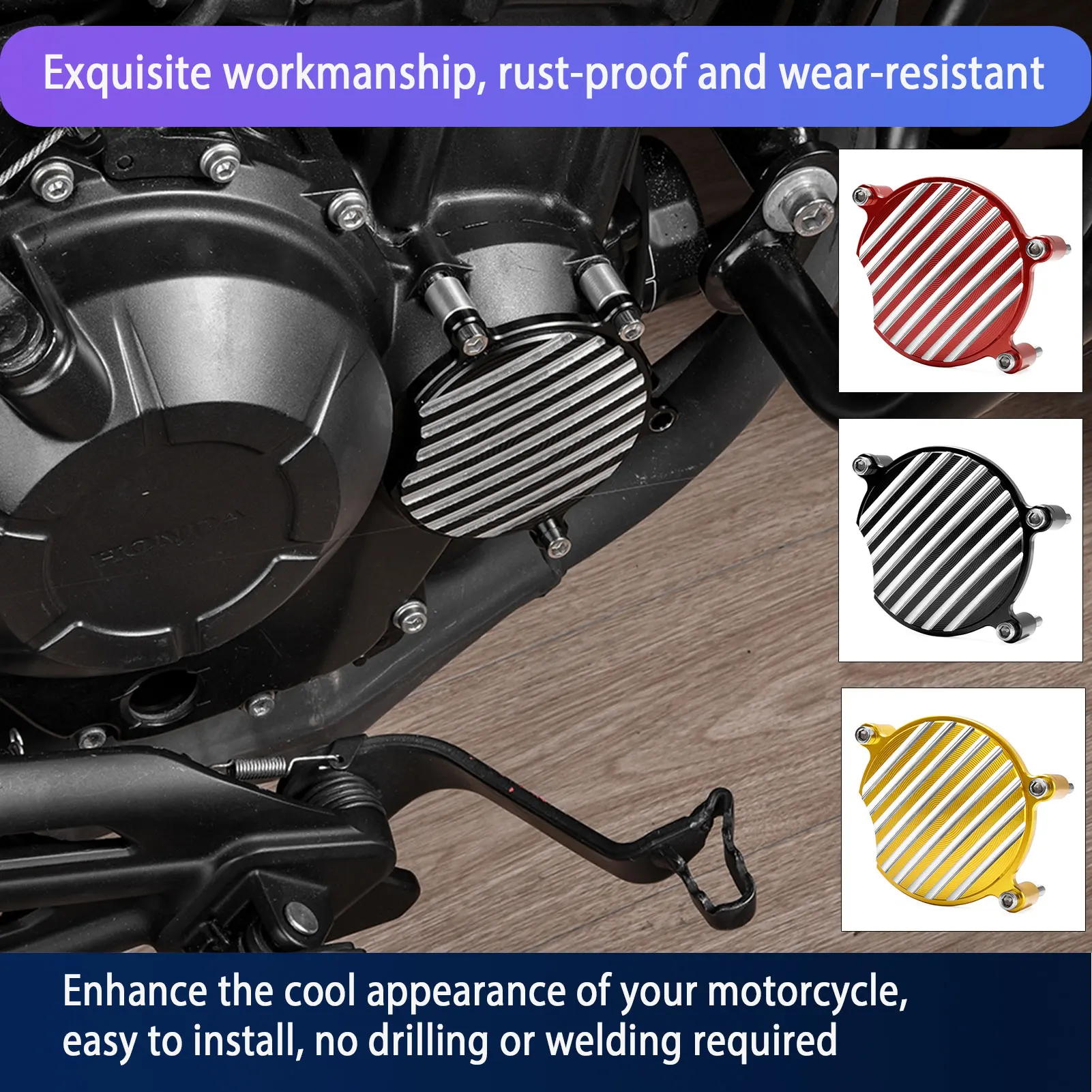 

Защитная крышка двигателя CM500 CMX500 для Honda Rebel CMX 500 2017-2024, декоративный защитный чехол для статора генератора мотоцикла