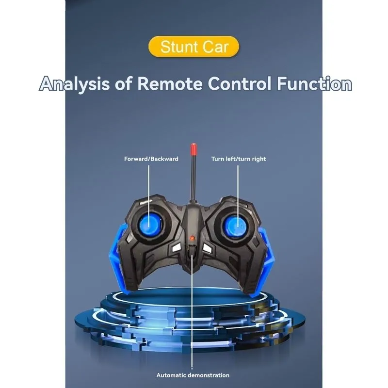 Spider Remote Control Car, Mini RC Stunt Car,360° Rotating 4WD Off-Road Functionality For Boys