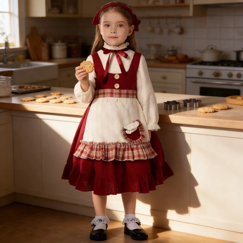 

Костюм Лолиты для детей: платье для косплея маленькой девочки, тематический игровой костюм, декор для сцены