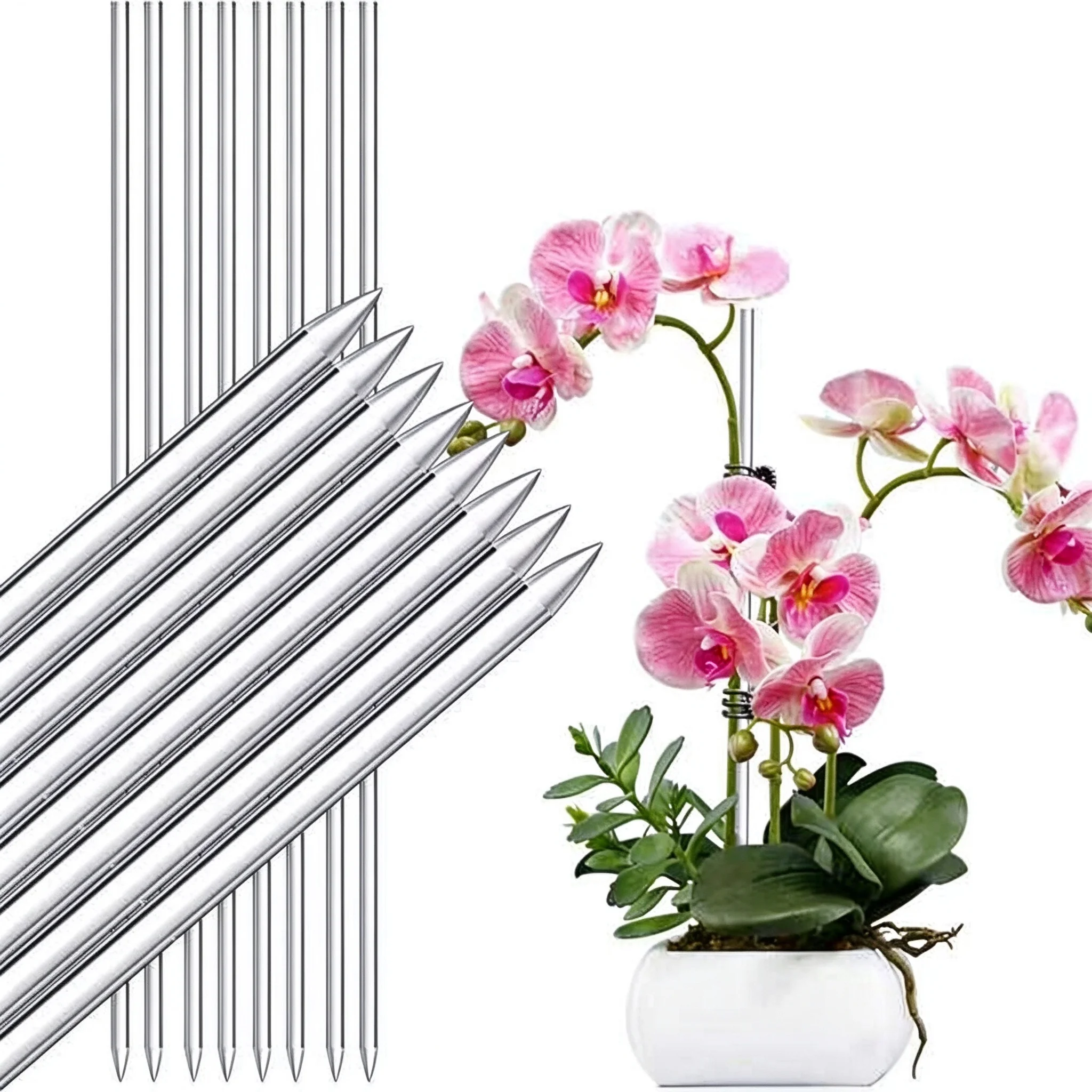 Crystal Acrylic Flower Support Rods for Climbing Plants Vine Vegetable Indoor Outdoor Gardening for Home Balcony Patio Garden