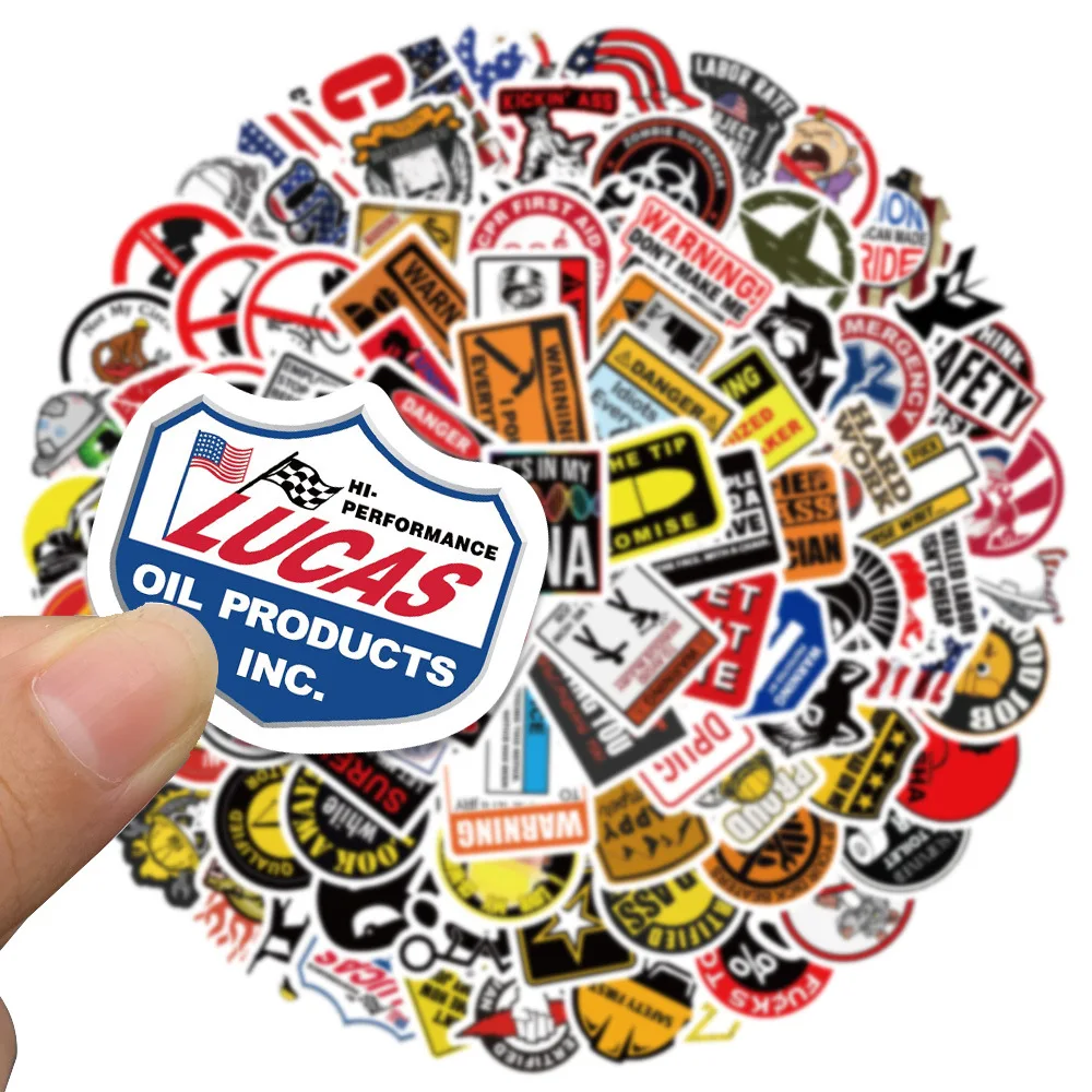 98-teiliges Lustiges Schutzhelm-Markenzeichen-Aufkleber-Set für Bauarbeiter, Motorrad, Auto, Werkzeuge, Laptop, Fahrrad, Geschenk-Sticker – Detail 6