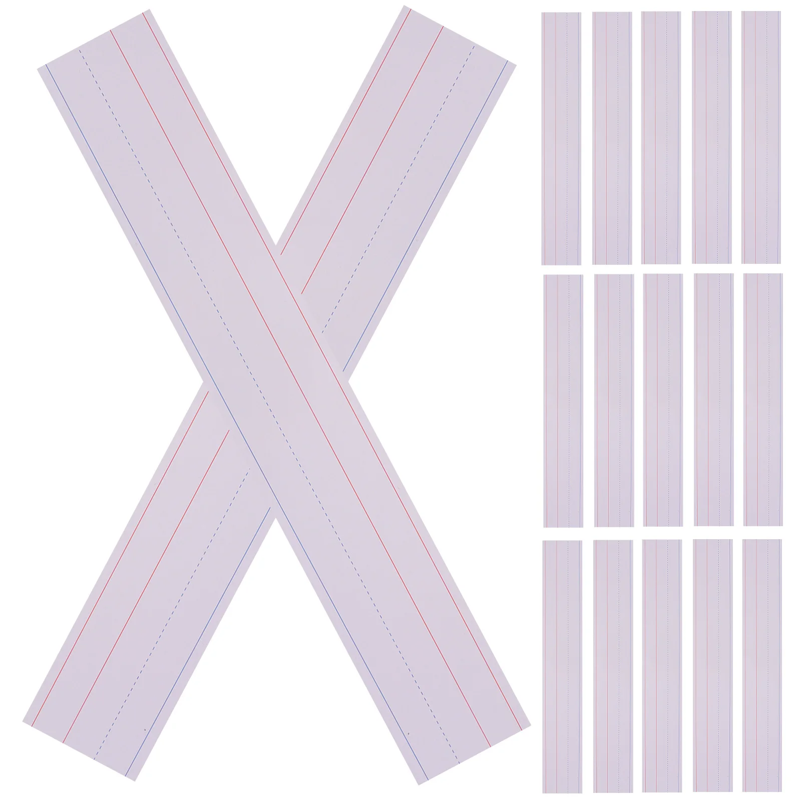 30Pcs Sentence Writing Strips Ruled Paper Strips for School Classroom Learning Teaching Educational Supplies School Supplies