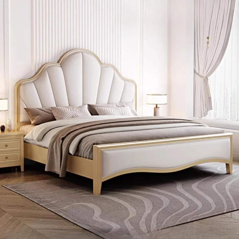 King Size Frame Simple Double Bed Style Pretty Queen Living Room Double Bed Princess Modern Cama De Casal Bedroom Furniture