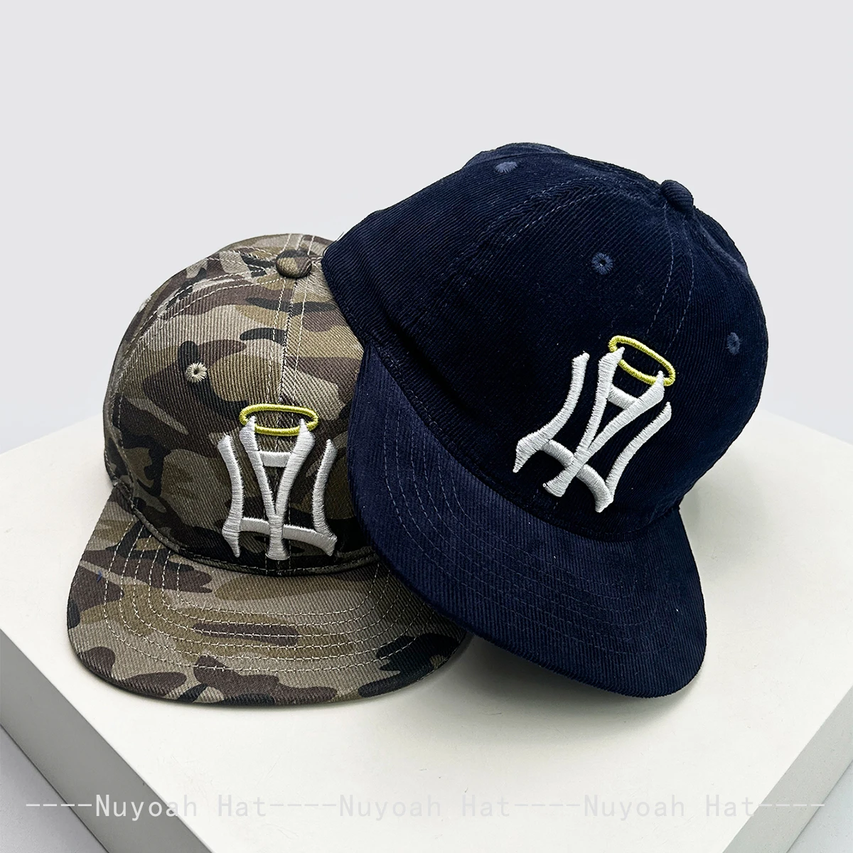 Korean Flat Eave Wing Patched Letters Baseball Hats Sunshade New Men Women Street Versatile Personal Fashion Peaked Caps Retro