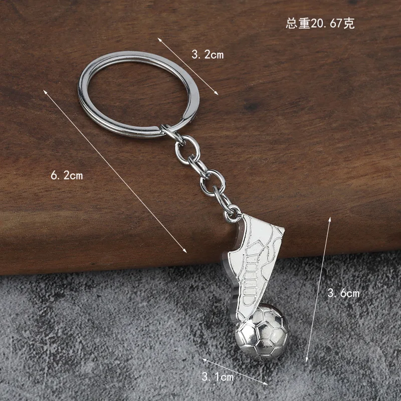 New Metal Football Key Chain Basketball Rotatable Car Bag Keychains Hanging Decoration Sports Promotion Gift Wholesale