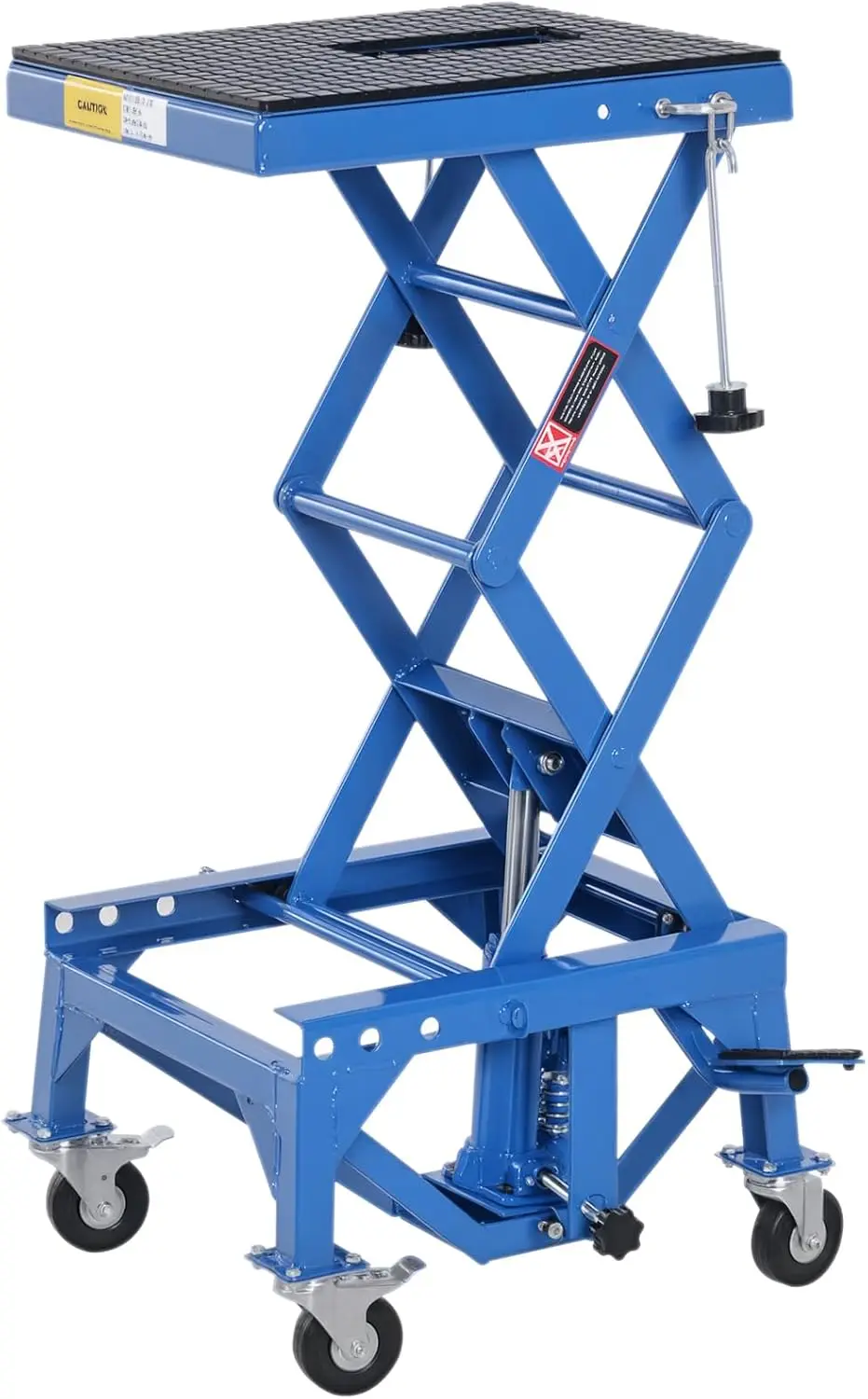 

300 lbs Hydraulic Motorcycle Scissor Jack Lift with Foot Step and Wheels for Small Dirt Bikes