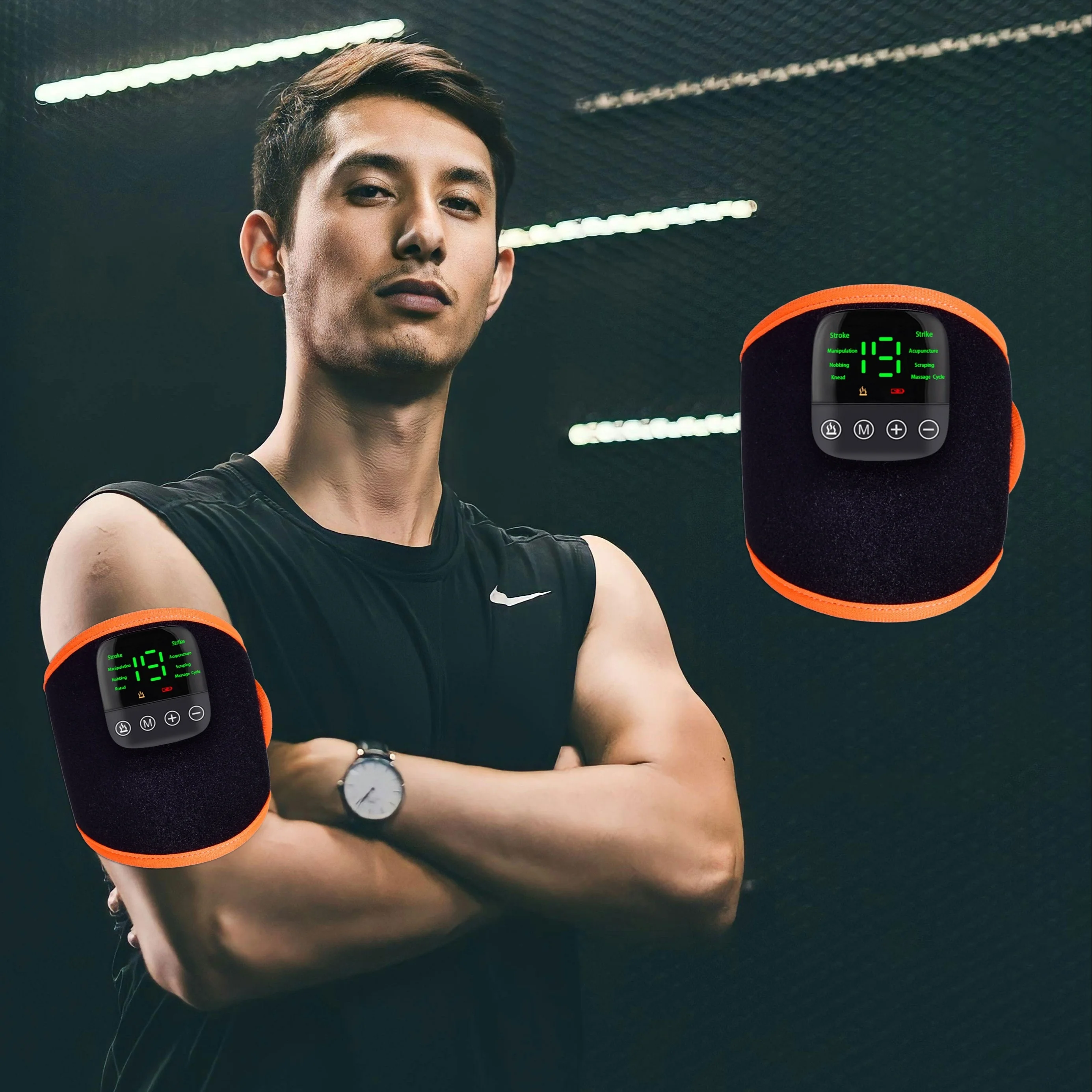 

Smart Training Massager, 2 Gears Hot Compress, 8 Modes, Suitable For Wrists, Arms, Calve And Thighs, Training The Whole Body In