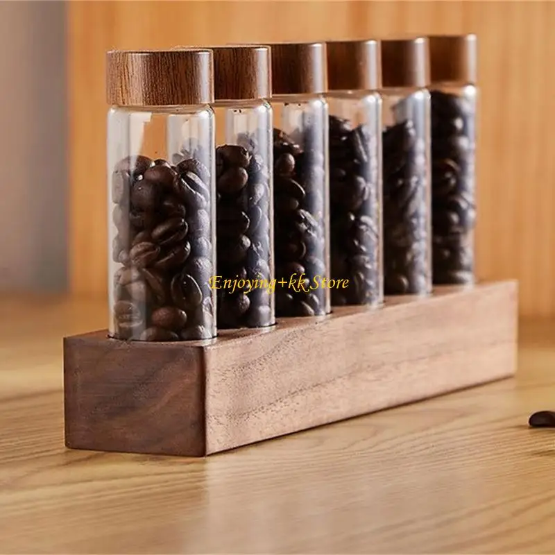 

Q1JB Кофейные зерна Дисплей стойка подставка Cellar Clear Stress Glass Круглая нижняя пробирка.