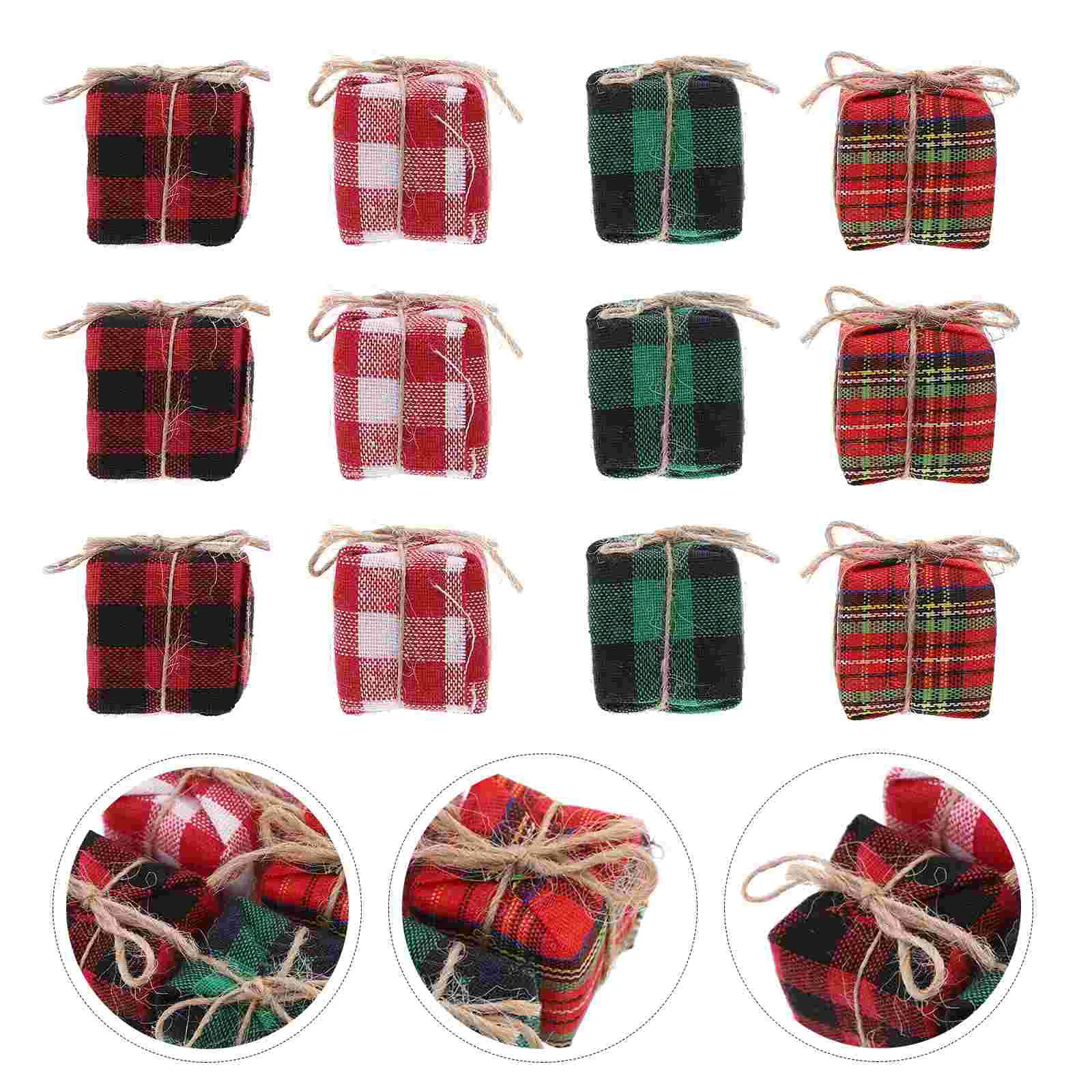 

12Pcs Mini Boxes Ornaments House Christmas Miniature Present Dolls House Mini Boxes Small Gift Boxes Ornament